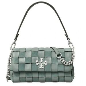Tory Burch Kira woven flap crossbody bag NWT